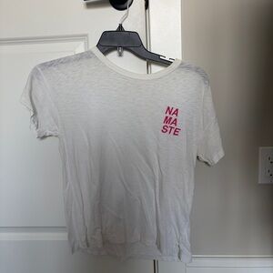 rag & bone White Graphic namaste Tee